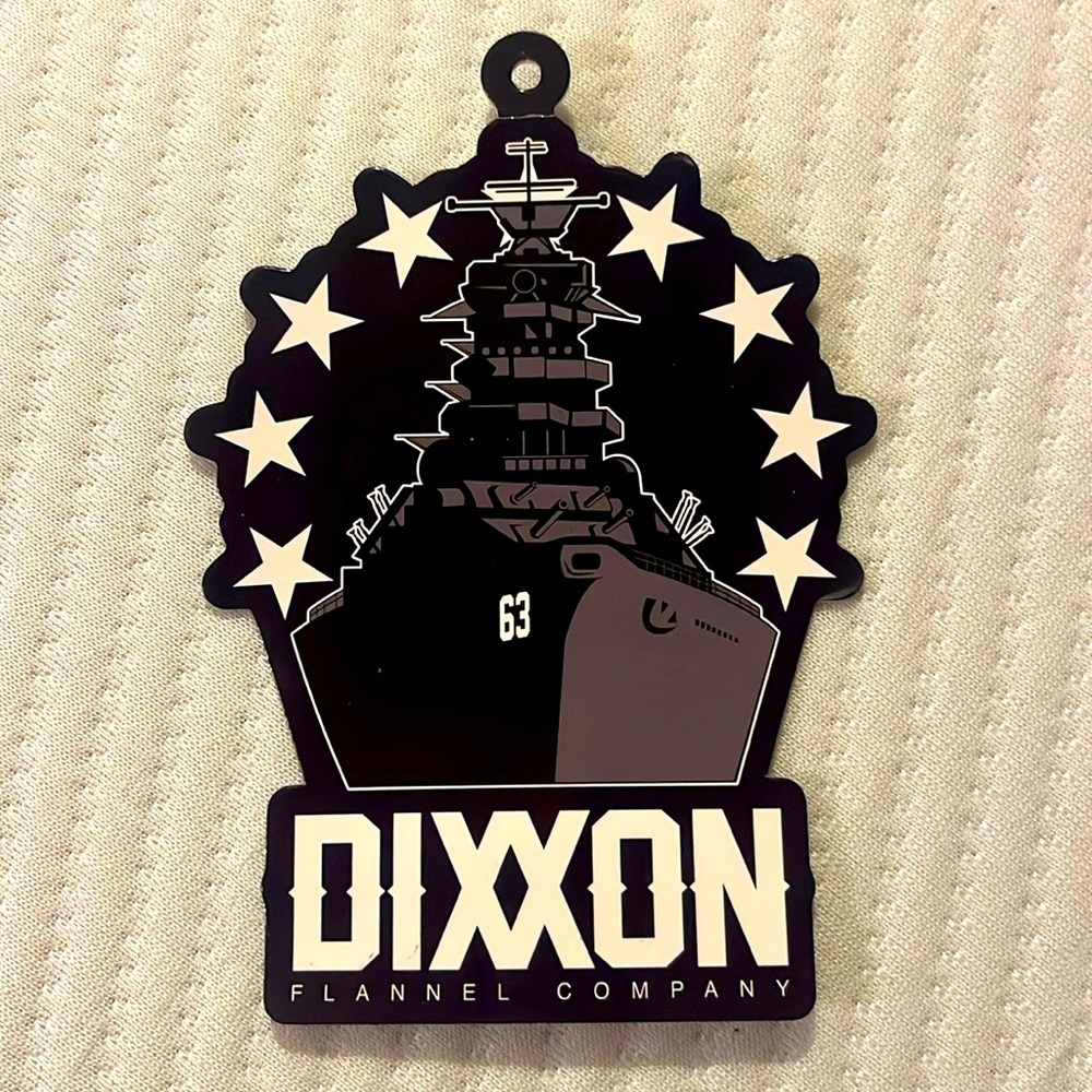 Dixxon sticker hang tag